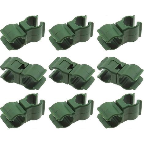 Connecteurs pour tuteurs de treillis, accessoires de tuteur en rotin grimpant, clips de fixation pour tuteur de jardin, verger, cage à tomates (11 mm), vert, 50 pièces