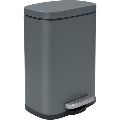 Poubelle à pédale Acier AKIRA 5L Gris mat Spirella (1/5)