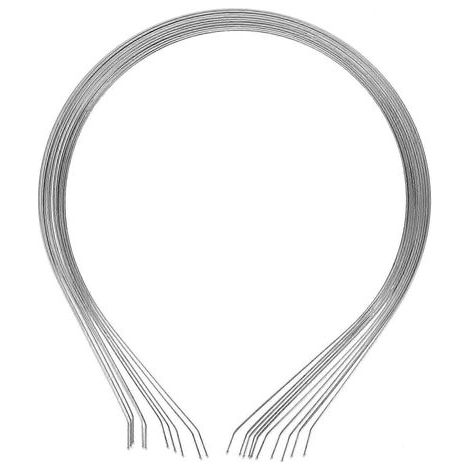 Set mit 10 7 mm Edelstahl-Haarbändern für Damen und Mädchen (Silber) (1/3)