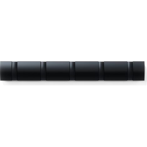 Appendiabiti Gancio a muro Flip 5 51 x 6 x 3 cm Nero Umbra (1/4)