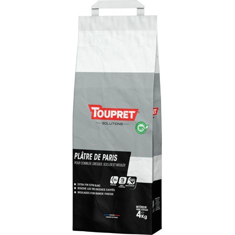Gesso in polvere per pareti e soffitti interni, TOUPRET, 4 kg TOUPRET