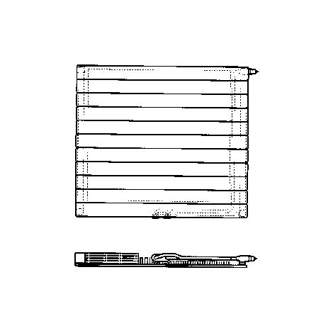 Vonaris-Mittenanschluss VHV-M 11 BH 790 BL1000mm weiss RAL9016 m.Lasche Vent.re.