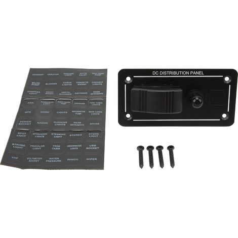 Panneau interrupteur à bascule 12-24V marche/arrêt en aluminium, voyant LED rouge pour auto, camion, moto, camping-car, VTT (1/5)