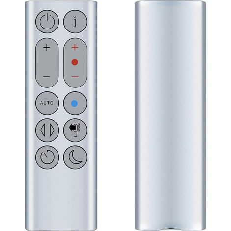 Replacement remote control for Dyson HP04 HP05 HP06 HP09 air purifiers – ABS rubber – No programming required – Silver color (1/5)