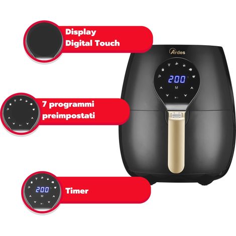 Freidora de Aire Ardes AR1K33 5L 1450W Panel Digital 7 Programas Negra (1/5)