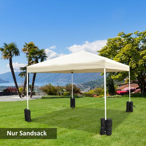 Lot de 4 Poids de Lestage pour Tonnelle Pliante et Barnum, Supports de Stabilisation Robusts, Noirs