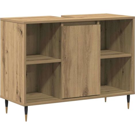 Maison Exclusive - Gabinete de Baño con estante Roble artesanal 8
