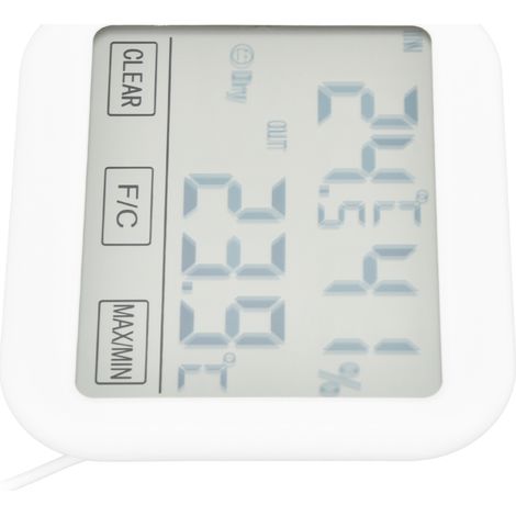 Thermomètre hygromètre numérique tactile intérieur, capteur température humidité (livré sans pile) (1/5)