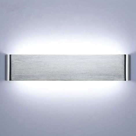 Murale Interieur 40cm Lampe de Mur 18W 6000k Lampe Murale LED en aluminium pour Chambre à Coucher, Eclairage Couloir, Salon (1/4)