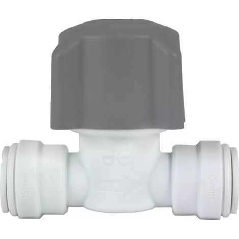 John Guest Speedfit Plastic Stop Valve 15mm (15STV/2) (Pack of 2) (1/3)