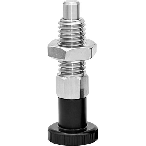 Bouton de rappel à ressort M6x1, piston en acier inoxydable, indice de filetage grossier rétractable pour équipement industriel, pas de 1mm, course de 4mm (1/5)