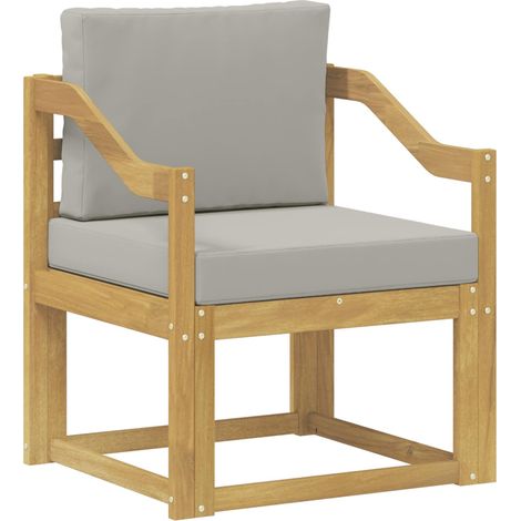2 Stück Outdoor-Sofagarnitur Polyester Weiß und Hellgrau vidaXL