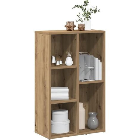 vidaXL Bücherregal Artisan-Eiche 50x25x80 cm aus hochwertigem Holzwerkstoff