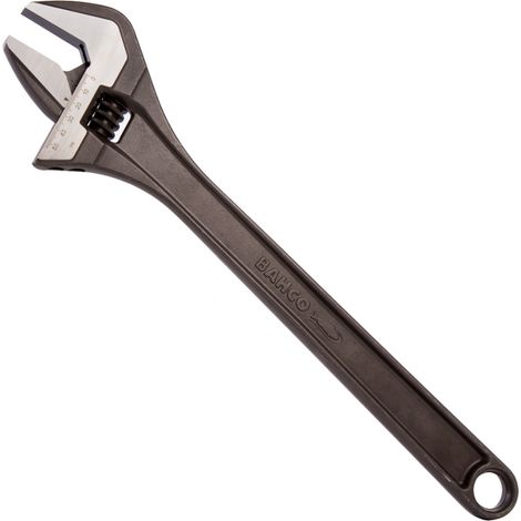 Bahco 8075 BAH8075 Black Adjustable Wrench 450mm 18in High Torque (1/4)