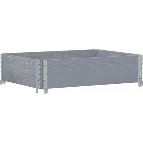 Collier de palette gris 80x60 cm bois de pin solide