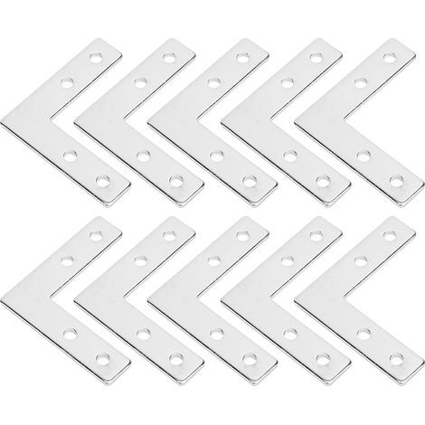 10 Pièces Plaques de Connexion en Aluminium pour Profilés, Fixations en Acier Carbone 2020/2020L (1/5)