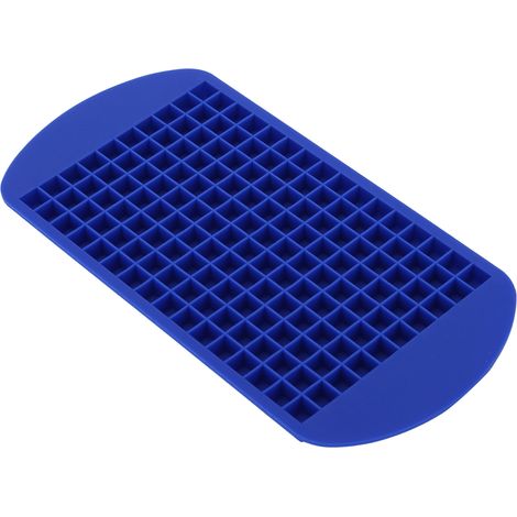 Eiswürfelform mit 160 Fächern, quadratisch, flexibel, aus hitzebeständigem Silikon, Mini-Eiswürfelform für Zuhause und Restaurant, Blau (1/5)