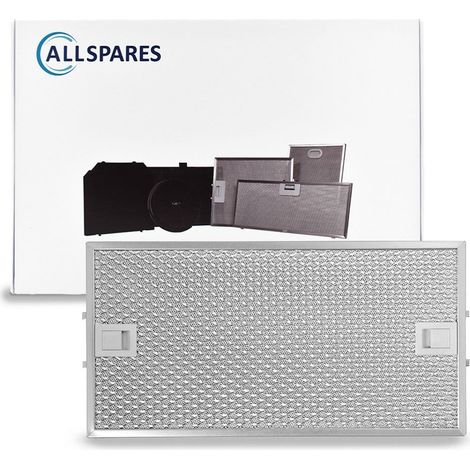 Filtro metálico AllSpares para campanas extractoras compatible con Bosch Siemens Neff 00434107/434107 (208x403x8mm)