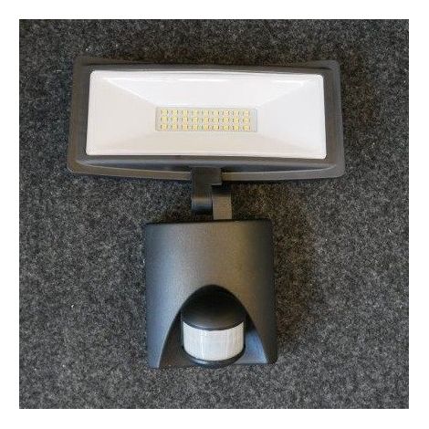 Projecteur extérieur LED 15W noir 214x186x81mm orientable à détection 4000K 230V mural 110° IK06 IP65 Tornado Eco TRAJECTOIRE