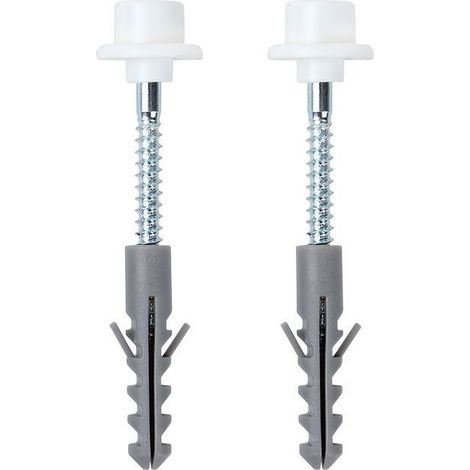 Vis Fixation WC,,Kit Fixation WC au Sol,Chevilles en Acier Inoxydable pour WC et Bidet à Plancher,Accessoires de Salle de Bain,2 Pièces (1/5)