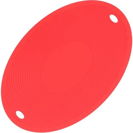 Dessous de Plat Antidérapant Oval XL en Silicone Épais Rouge, Résistant la Chaleur, pour Casseroles et Poêles, Accessoire la Cuisine, Protection Table,30x20cm (1/5)