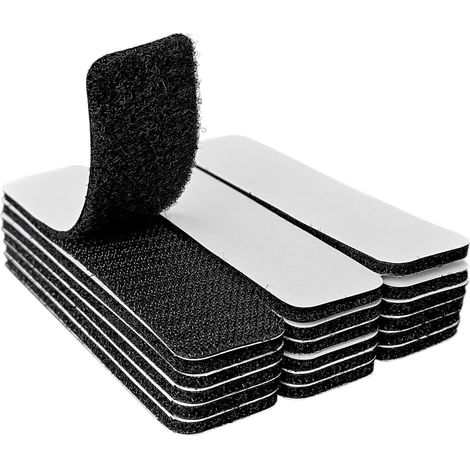 20 pièces - Bande velcro - Bande velcro autocollante - Bande adhésive ultra forte - Convient pour les tapis de sol de voiture, 200 (1/5)