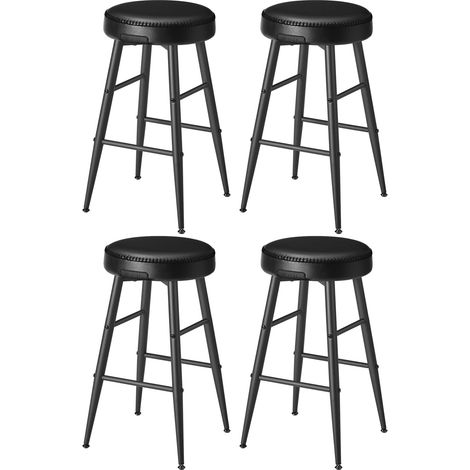 Lot de 4 Tabourets de Bar, en Similicuir, Hauteur d'Assise 63 cm (1/5)