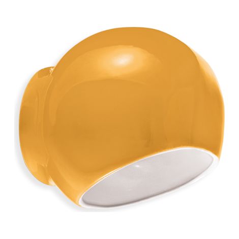 DECO' AYRTON C2553, Lampada a Parete Applique in Ceramica, - Colore: Giallo (1/5)