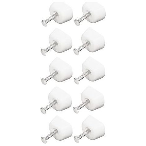 10x taquet à clou plastique blanc support étagère meuble tablette tiroir renfort pointe à clouer (1/2)