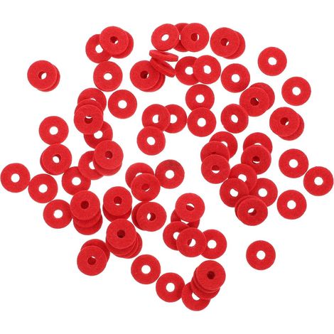 Healeved Lot de 90 rondelles en laine pour piano, 1,5 mm, rondes, rouges, l'accordage et l'entretien