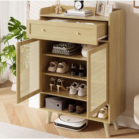 MEUBLIV mobile contenitore 80x35x105 cm rovere chiaro - 2 ante e cassetto (1/5)