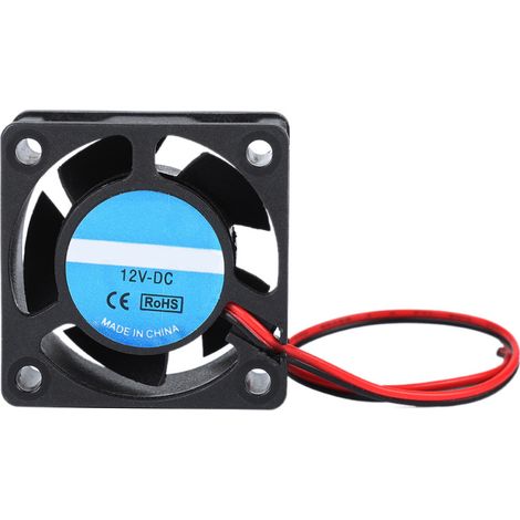 Ventilateur de refroidissement 4020 avec palier lisse, 40 x 40 x 19 mm, 12 V CC, 0,15 A, pour imprimantes 3D (noir). (1/5)