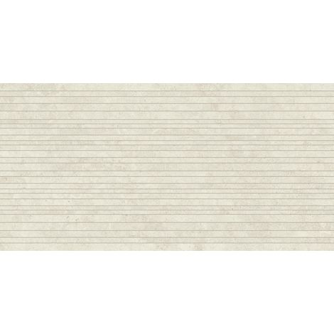 Carrelage effet Pierre Calcaire Ivoire Ridge 120x60x0,9 cm Rocalta - Sol extérieur (vendu par carton de 1,44 m²) - RO'MA CARRELAGE