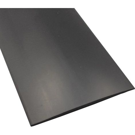 Bande de transition de sol autocollante en PVC, 1 m x 5 cm, profil stratifié plat pour seuil, bord de sol, noir (1/5)