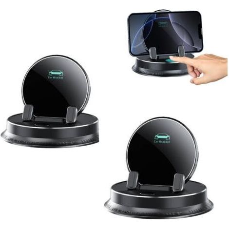 Car Phone Holder - 2 pieces, Multifunctional 360° Car Phone Holder - Dashboard (1/5)