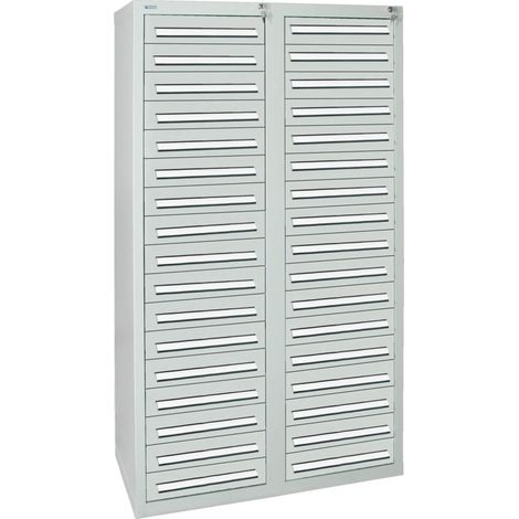 Stumpf Schubladenschrank Serie T-100/35-4, 34 Schubladen lichtgrau (34x100mm) (1/3)