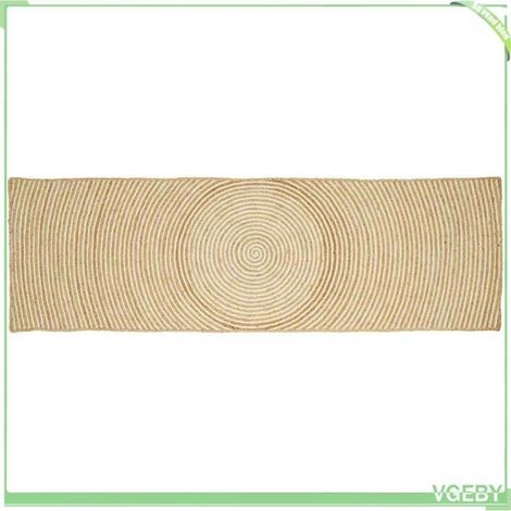 Tapis - FAFEISY - 42010715 - Jute - Rond 80 x 200 cm - Naturel/Blanc (1/5)