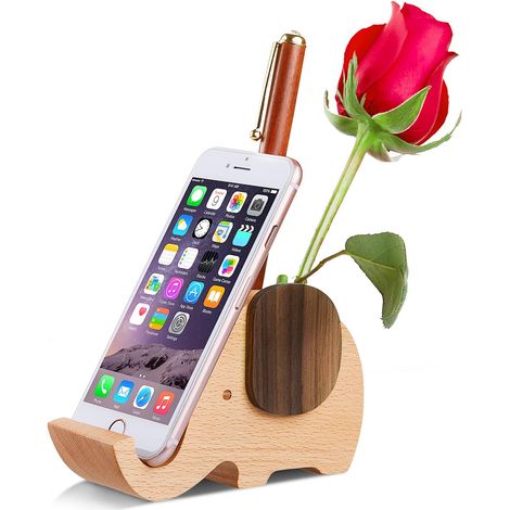 Porte-stylo éléphant, grand format, organisateur de bureau avec support téléphone (1/5)