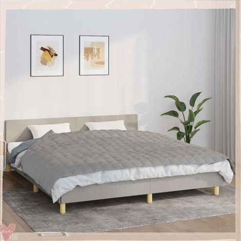 350722 Couverture lestée Gris 155x220 cm 7 kg Tissu (1/5)