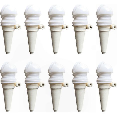 Cache-pots à arrosage automatique brun, lot de 10 dispositifs d'hydratation autonome, accessoires économiseurs de temps pour plantes, système d'irrigation intégré, réserve d'eau pratique pour entretie (1/5)