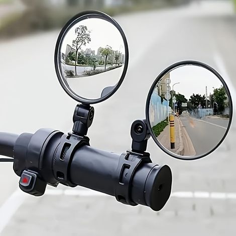 Deux rétroviseurs réglables pour vélo – Améliore la sécurité sur la route et la visibilité, fabriqué avec un matériau de lentille acrylique