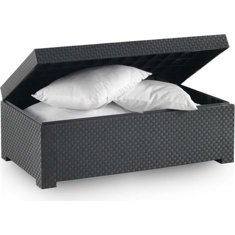 Gartenbox - Auflagenbox Diva aus Polyrattan - Anthrazit (1/5)