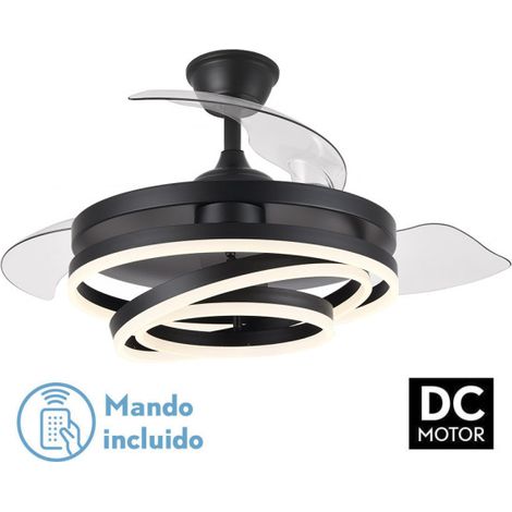 Ventilatore 72w Dc Kai Nero 3 Pale Trasp. 6 velocità 3 Colori 43/58x50/107 W/telecomando, memoria e temp. 6120lm (1/4)