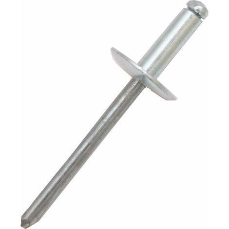 Rivet Aluminium Argent longueur 8mm diamètre 4mm ( Prix pour Sachet de 100 )