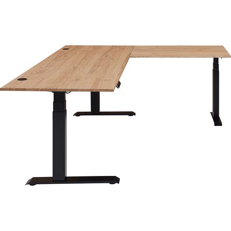 Winkelschreibtisch, höhenverstellbar 64-129cm, Altesche, SARINA-36 (1/4)