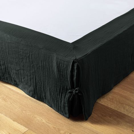 Cache-sommier 180 x 200 cm double gaze de coton Gaïa Sapin