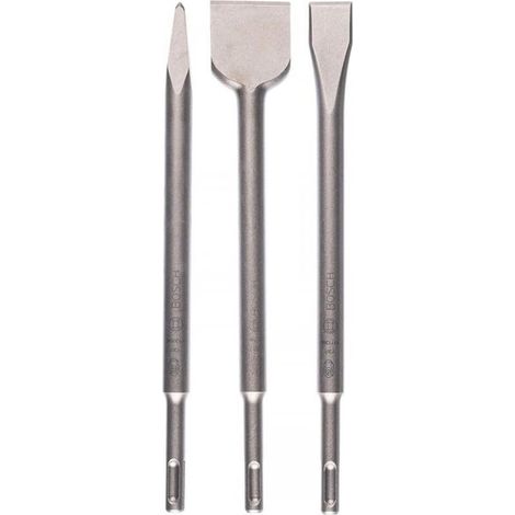 Accessories 3 pièces it de burins SDS plus (pour le béton et la maçonnerie, accessoires pour marteau burineur) Argent (1/5)