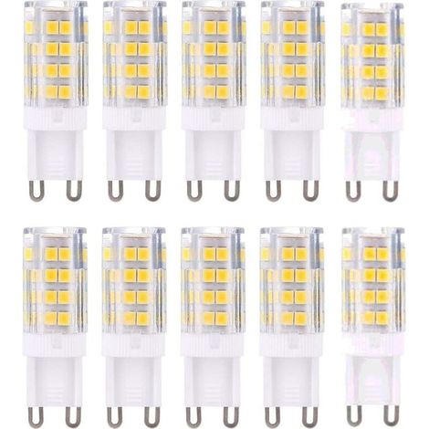 (Lot de 10) Ampoules LED G9 - Blanc chaud 3000K - 5W - 380 lumens [Classe énergétique A+] (1/5)