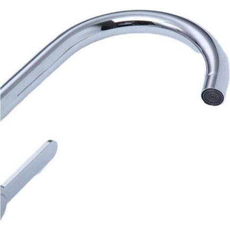 Robinet Mitigeur Cuisine - Poignée Unique - Acier Inoxydable - Gris - Universel - 1 Pièce (1/4)