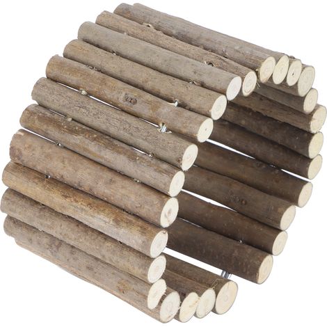 Cachette en bois pour hamster, souris et rongeurs, porte en bois, clôture, pont à rats, échelle, jouet à mâcher, 30 cm, modèle de base (1/5)